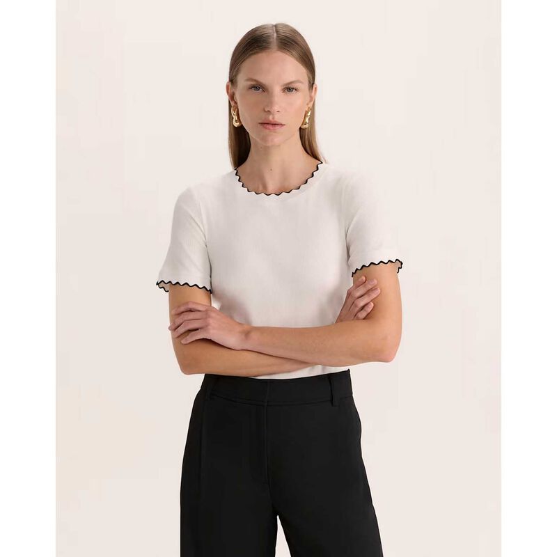 SABA Emilie Tipped Tee image number 2